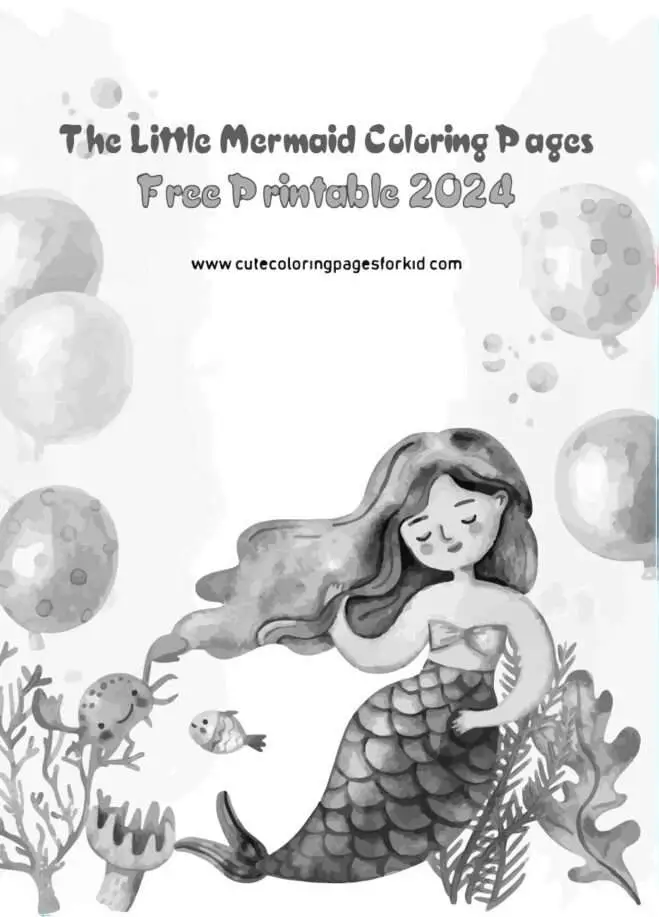 The Little Mermaid Coloring Pages: Free Printable 2024