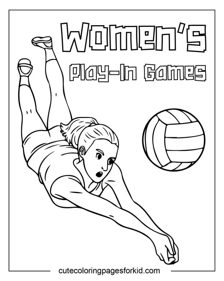 Olympic Women Play-in Games Coloring Pages