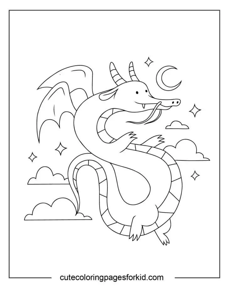 Cute Dragon Coloring Pages