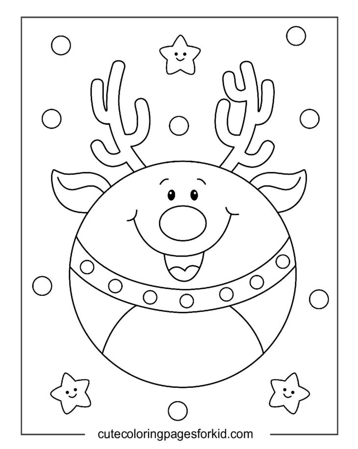 Christmas ornament coloring page